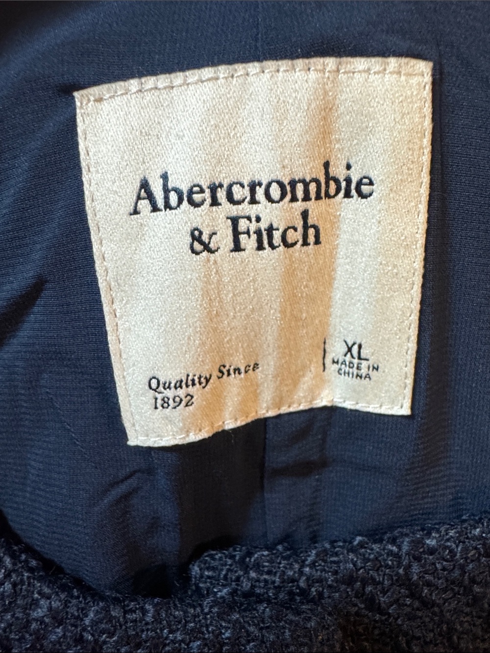 Abercrombie & Fitch Mara Tweed Vest Mini Dress Navy Gold Button XL Like New - Picture 4 of 6